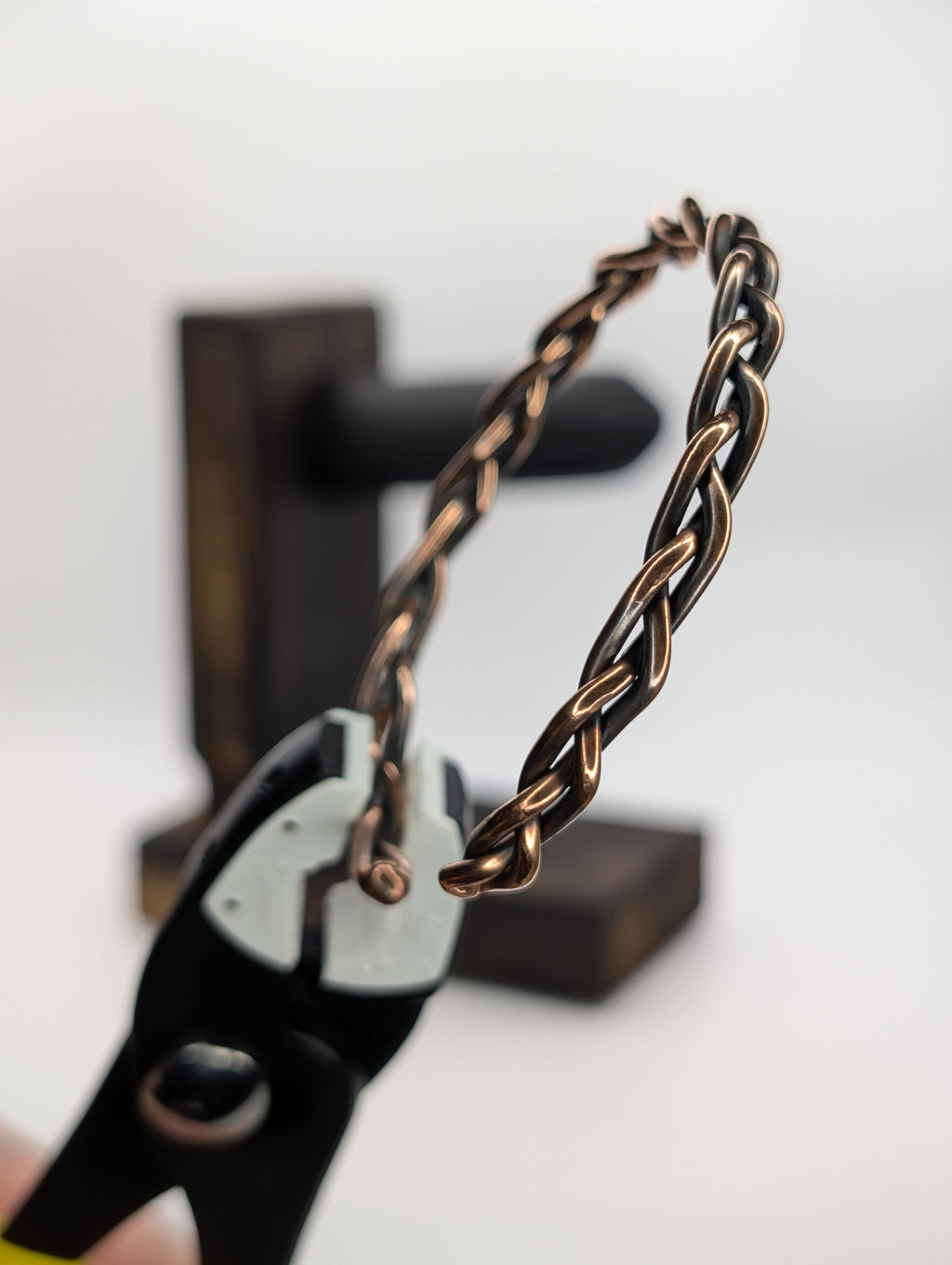 Handmade Braided Copper Cuff Bracelet | 3-Strand Weave | 12 AWG