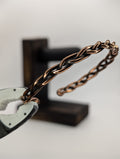 Handmade Braided Copper Cuff Bracelet | 3-Strand Weave | 12 AWG