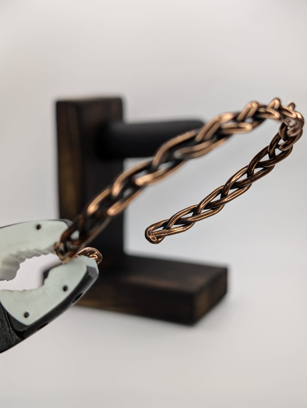 Handmade Braided Copper Cuff Bracelet | 3-Strand Weave | 12 AWG