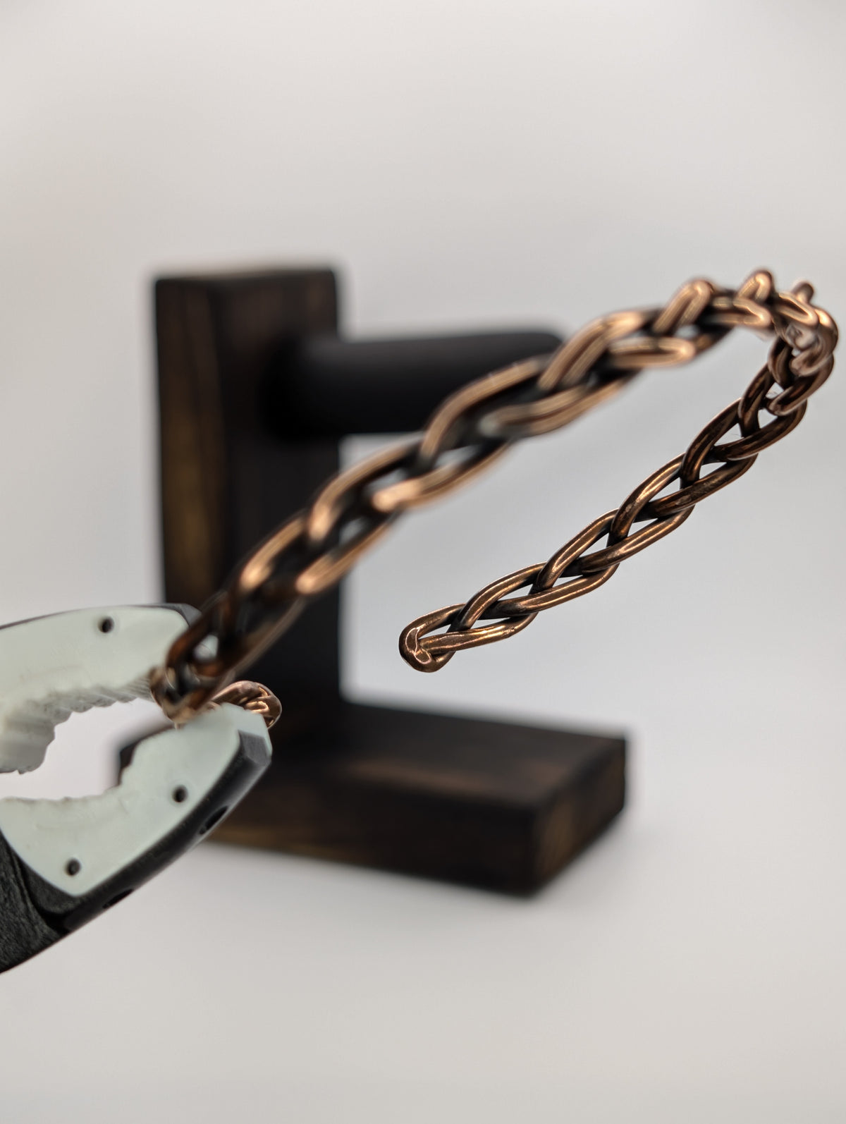 Handmade Braided Copper Cuff Bracelet | 3-Strand Weave | 12 AWG
