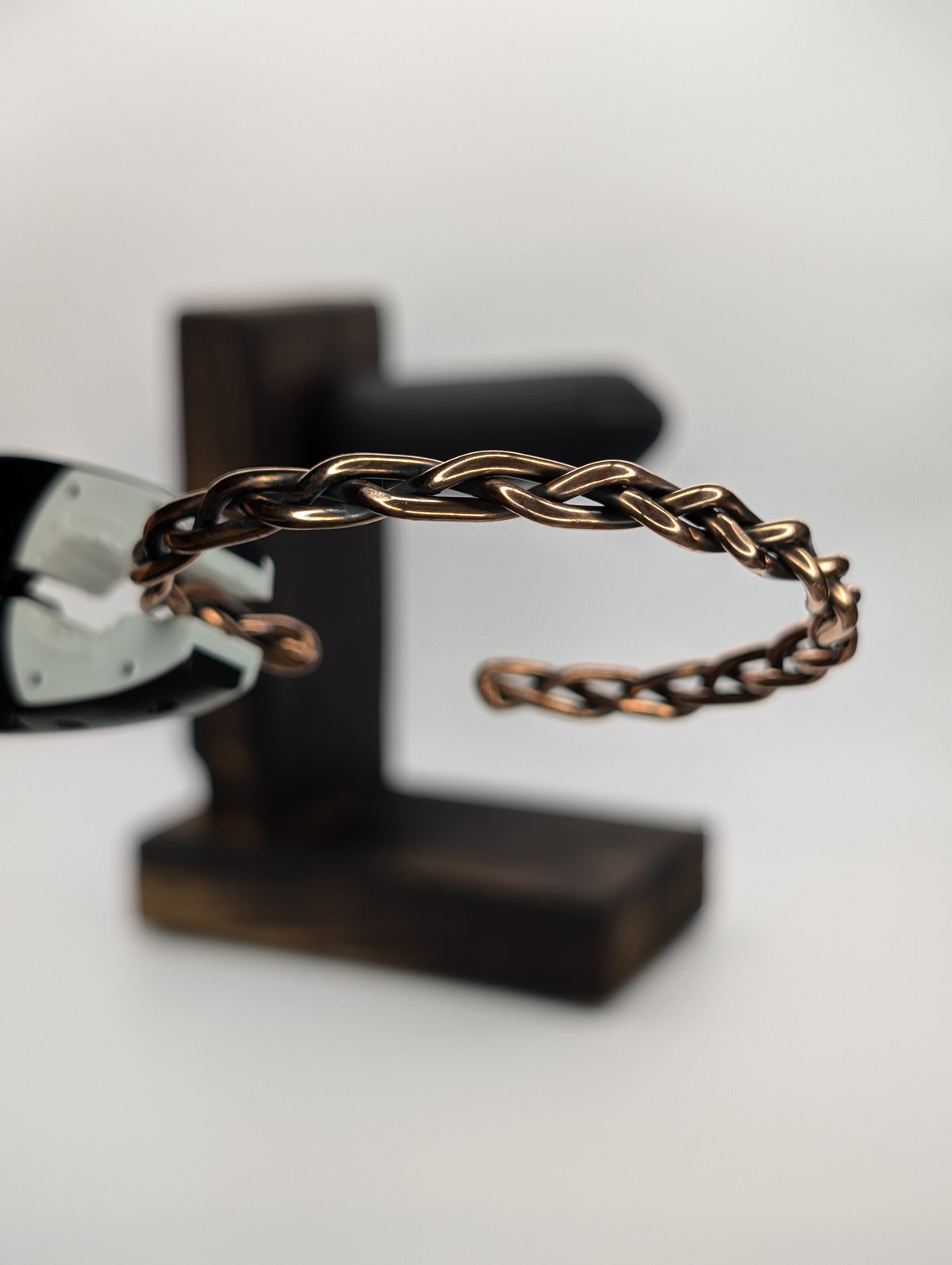 Handmade Braided Copper Cuff Bracelet | 3-Strand Weave | 12 AWG
