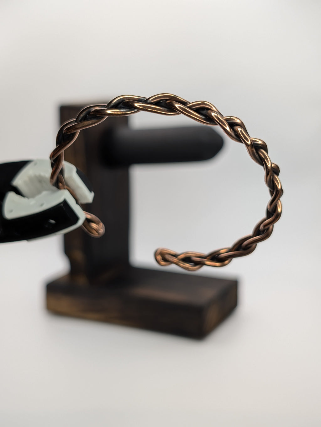 Handmade Braided Copper Cuff Bracelet | 3-Strand Weave | 12 AWG