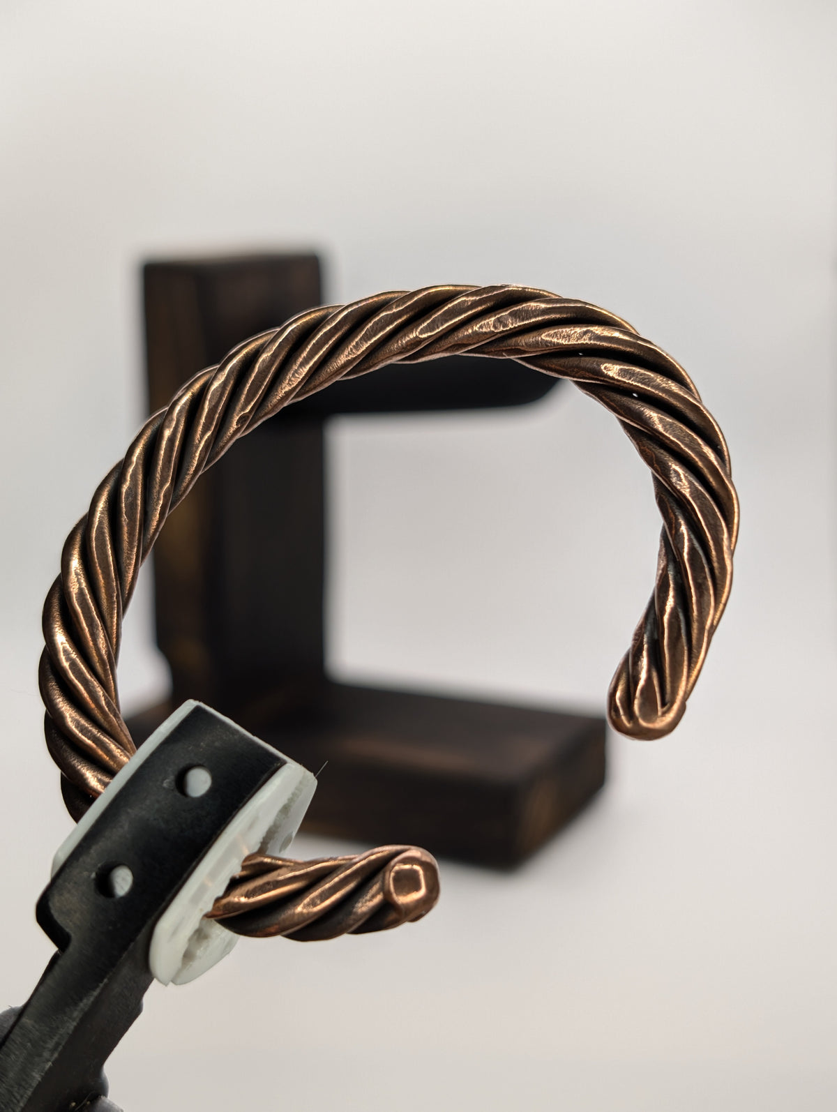 Handmade 6-Strand Twisted Copper Cuff | Choose Your End Finish | 10 AWG
