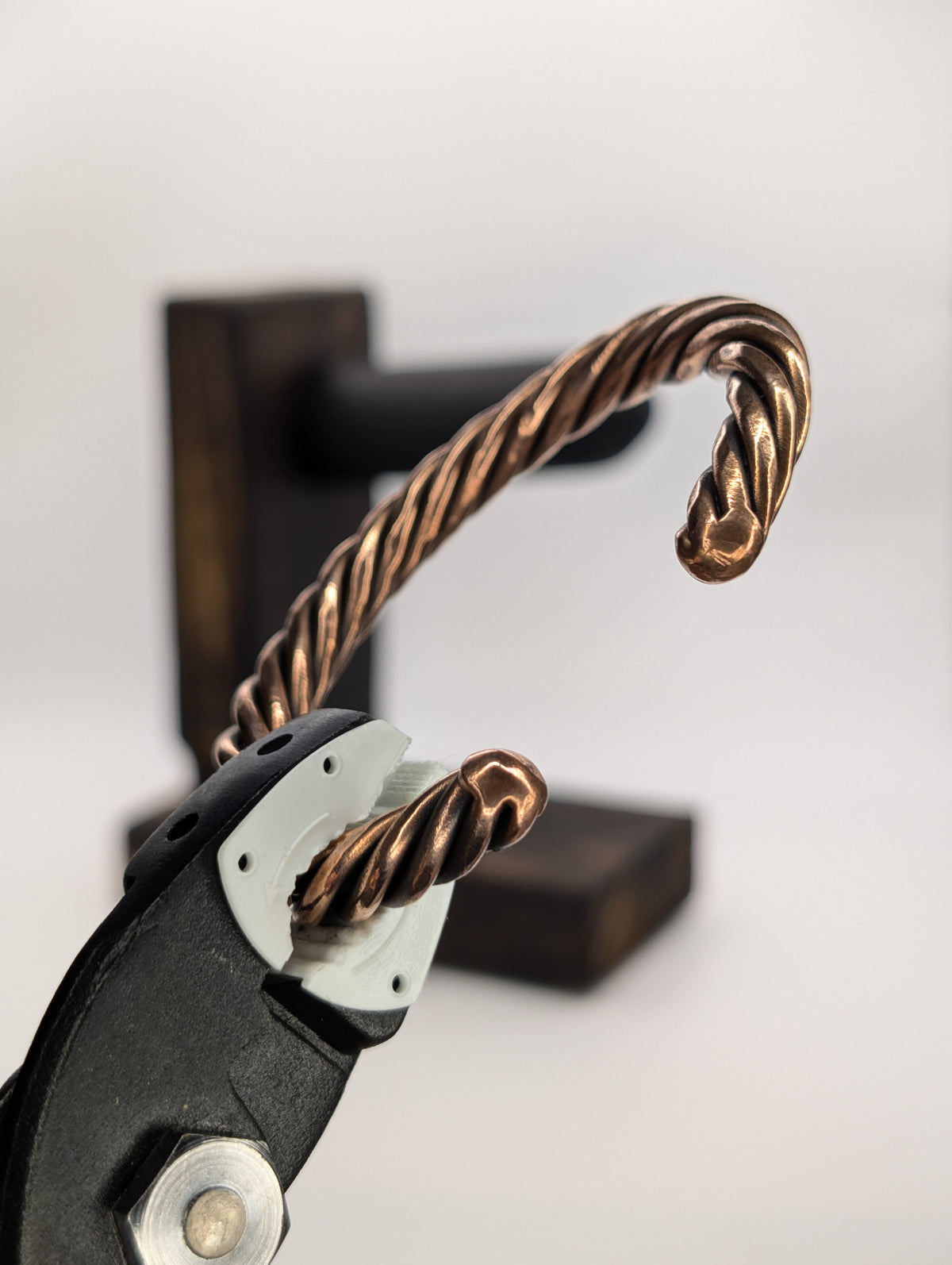 Handmade 6-Strand Twisted Copper Cuff | Choose Your End Finish | 10 AWG
