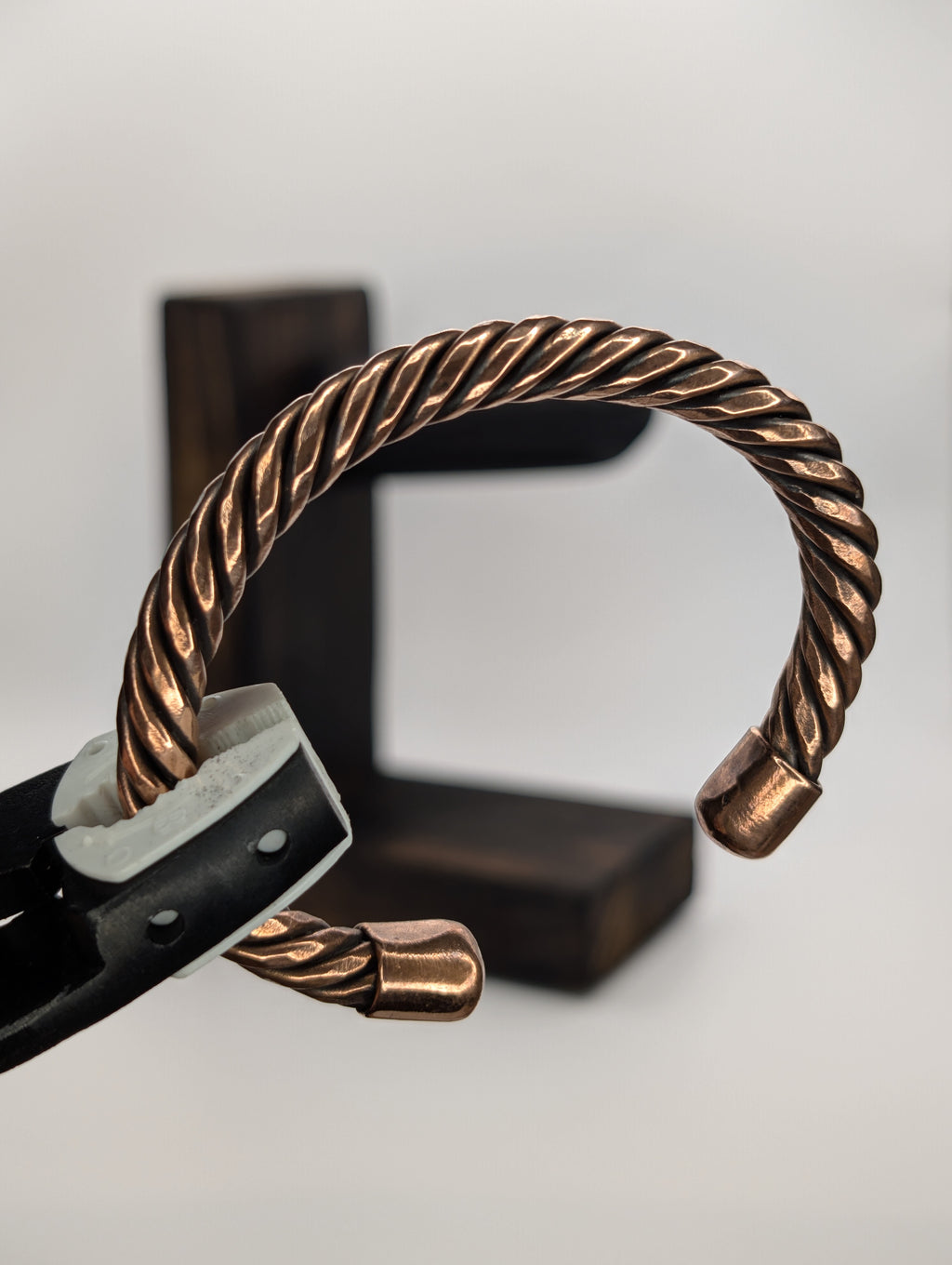 Handmade 6-Strand Twisted Copper Cuff | Choose Your End Finish | 10 AWG