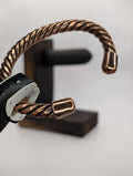 Handmade 6-Strand Twisted Copper Cuff | Choose Your End Finish | 10 AWG