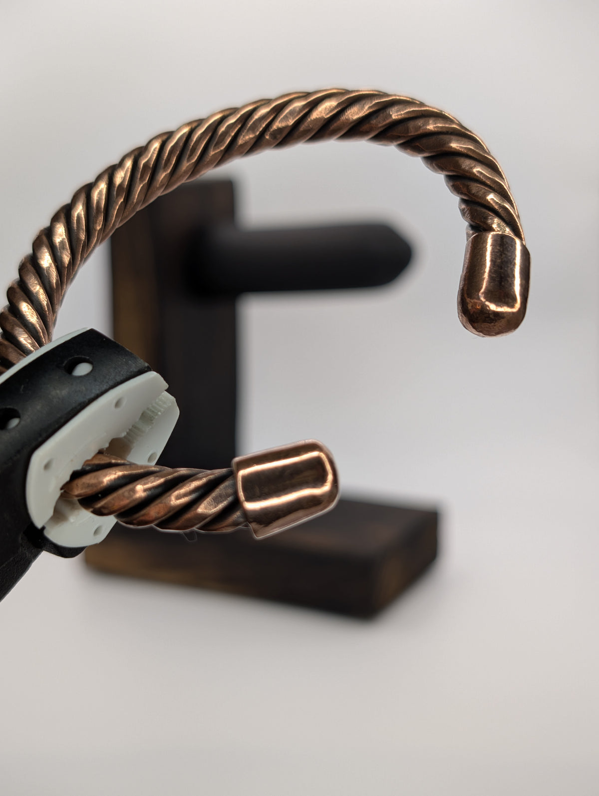 Handmade 6-Strand Twisted Copper Cuff | Choose Your End Finish | 10 AWG