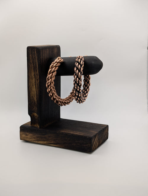 Handmade Cable-Laid Copper Cuff | 9-Strand Counter-Lay | 10 AWG