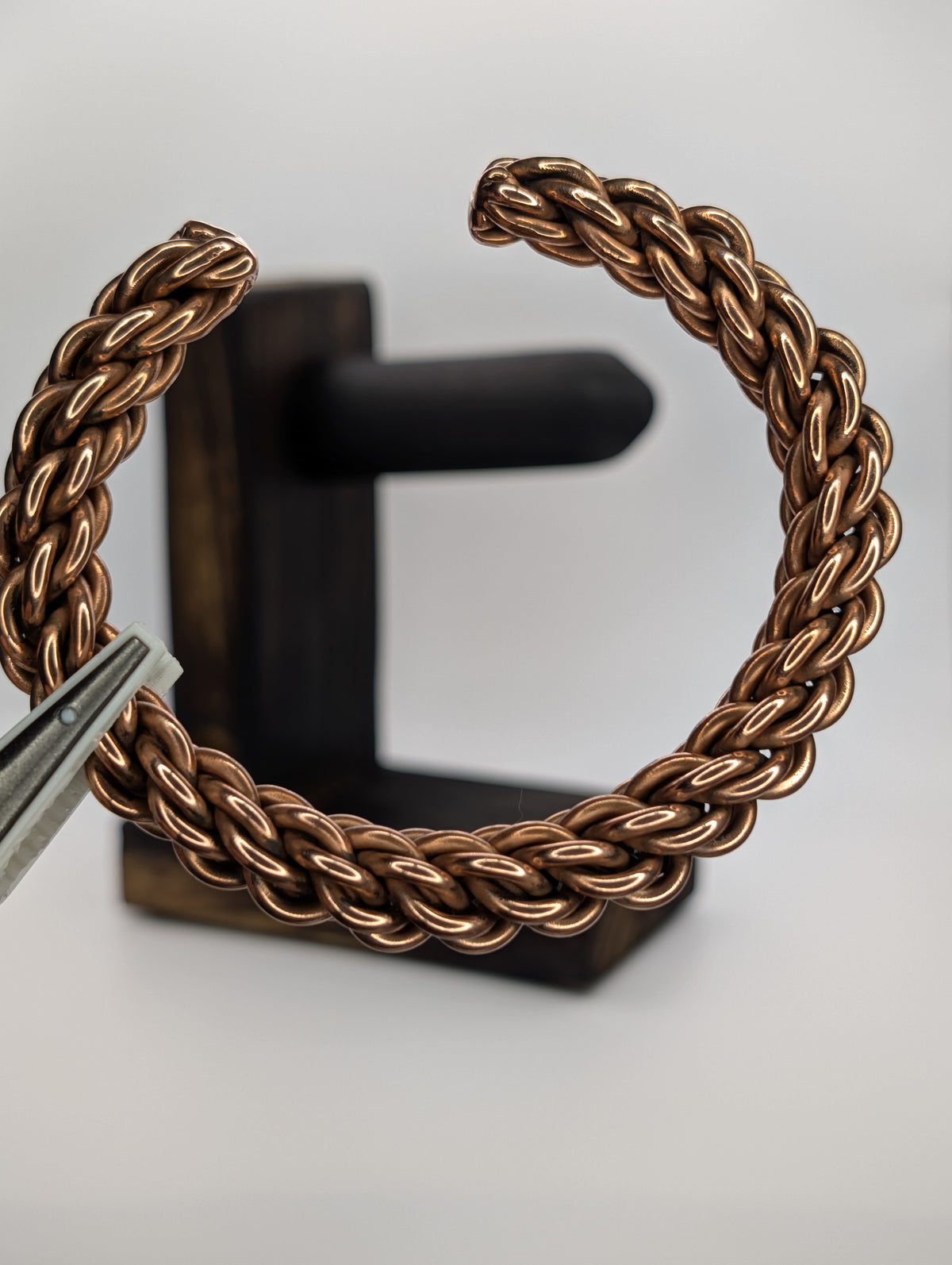 Handmade Cable-Laid Copper Cuff | 9-Strand Counter-Lay | 10 AWG