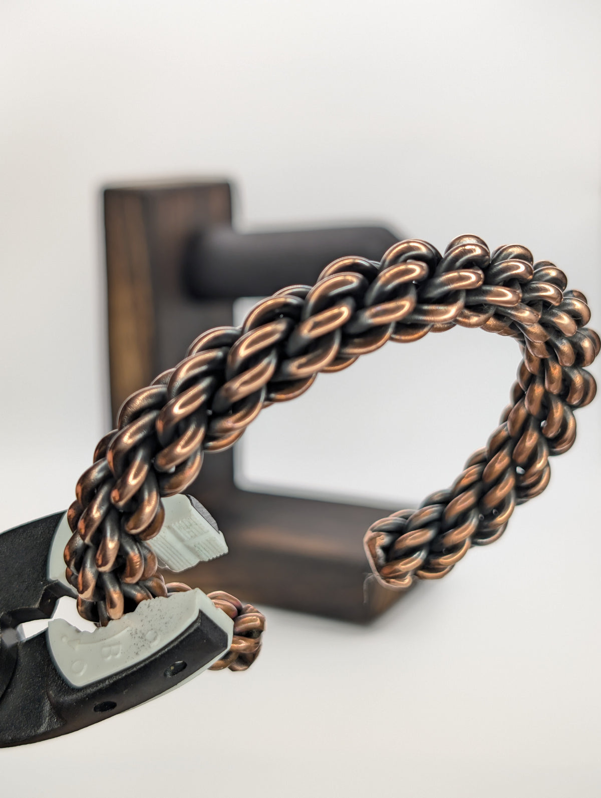 Handmade Cable-Laid Copper Cuff | 9-Strand Counter-Lay | 10 AWG